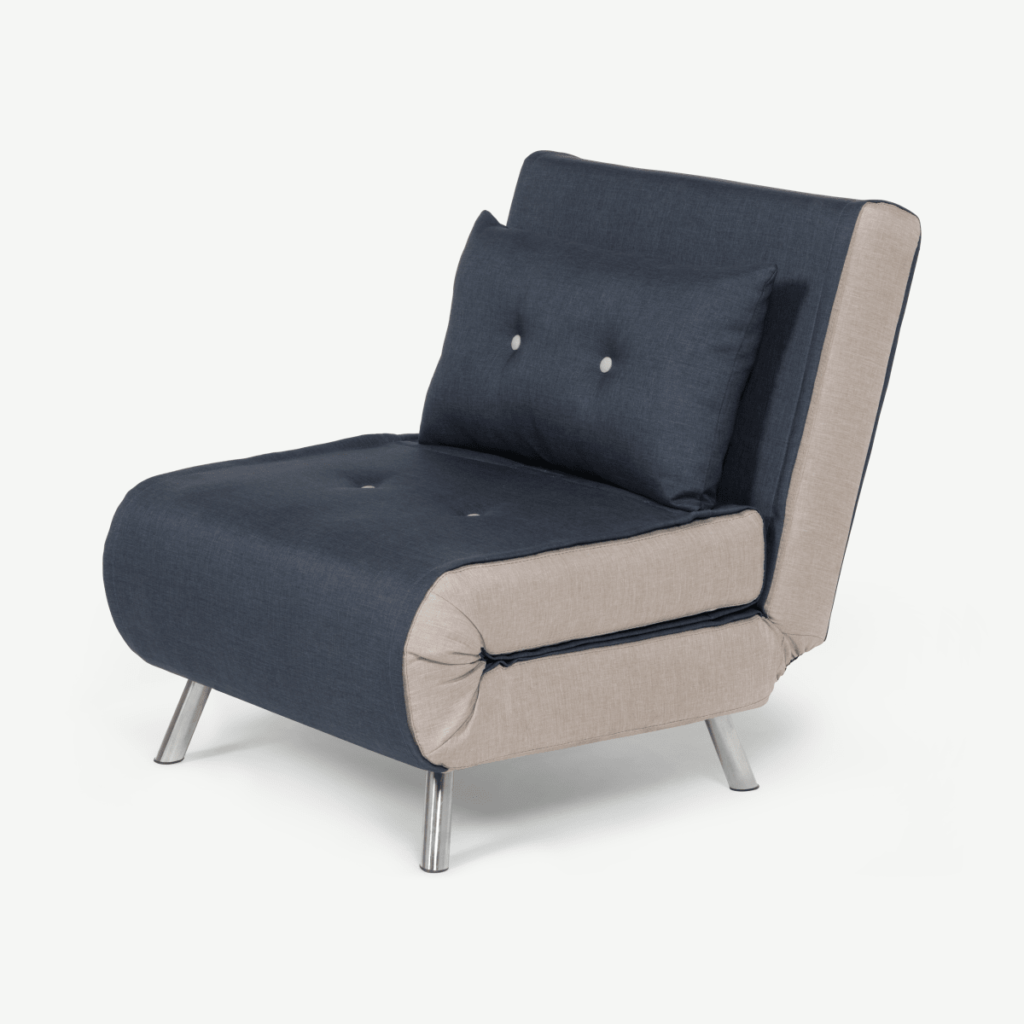 Haru Single Sofa bed, Quartz Blue • Sofas Etc