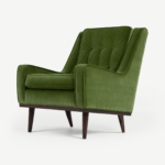 Scott Armchair, Grass Cotton Velvet