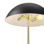 Adalyn Floor Lamp, Black Marble & Brass