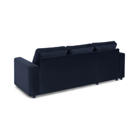 Aidian Corner Sofa Bed with Storage, Regal Blue Velvet