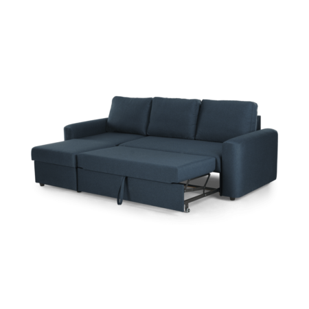 Aidian Corner Storage Sofa Bed, Regal Blue