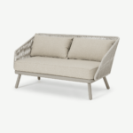 Alif Garden 2 Seater Sofa, Natural White & Eucalyptus