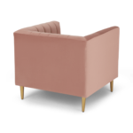 Amicie Armchair, Blush Pink Velvet