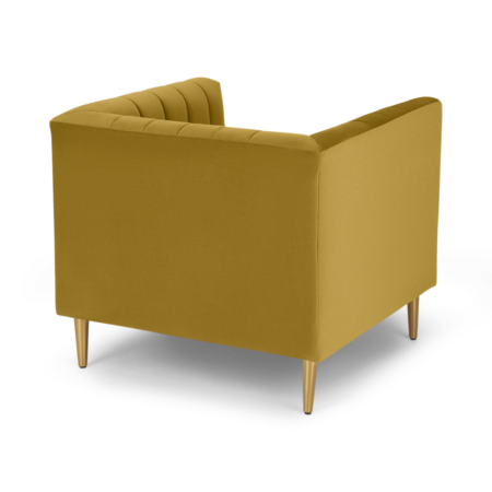 Amicie Armchair, Vintage Gold Velvet