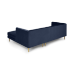 Amicie Right Hand Facing Chaise End Corner Sofa, Royal Blue Velvet