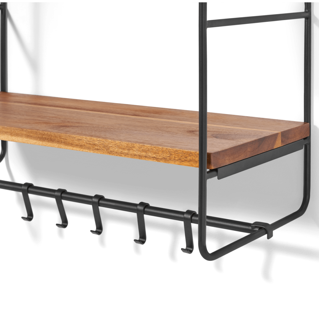 Lomond Modular Shelves, Mango Wood and Black • Sofas Etc