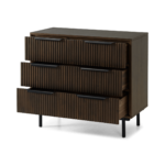 Anwick Chest of Drawers, Dark Stain Acacia & Black