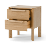 Ardelle Bedside Table, Light Wood
