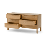 Ardelle Wide Chest of Drawers, Light Wood