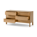 Ardelle Wide Chest of Drawers, Light Wood