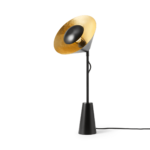 Arne Table Lamp, Black & Gold Foil
