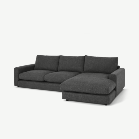 Arni Right Hand Facing Chaise End Corner Sofa, Slate Textured Weave
