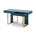 Arpen Desk, Teal and Brass