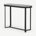 Aula Console Table, Black & Grey Glass