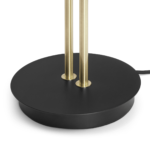 Axton Duo Table Lamp, Black & Brushed Brass