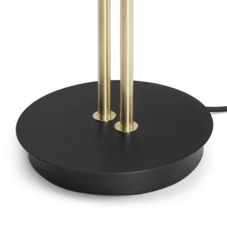 Axton Duo Table Lamp, Black & Brushed Brass