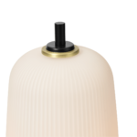 Ayala Table Lamp, Black, Brushed Brass & Opal Glass