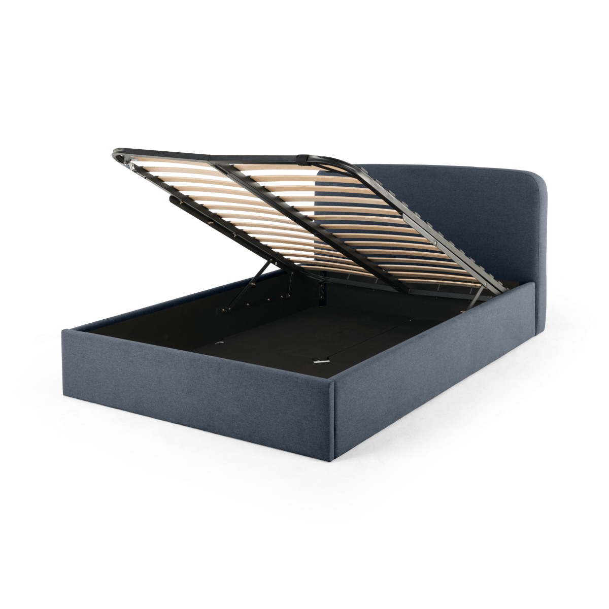 Besley Double Ottoman Storage Bed, Aegean Blue • Sofas Etc