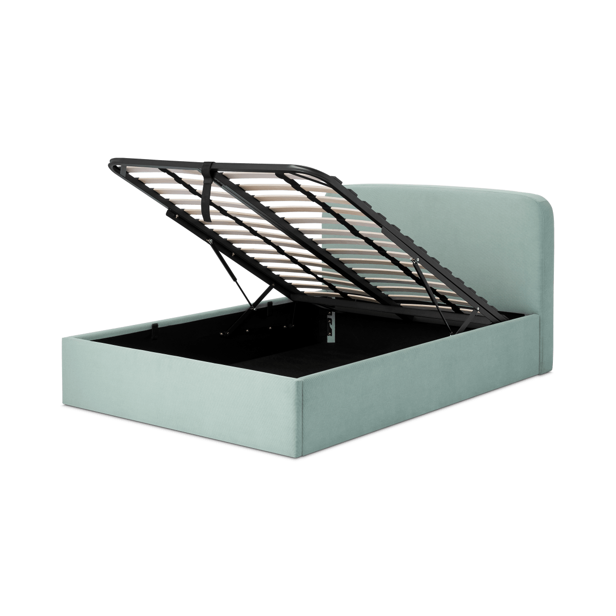 Ricola King Size Bed with Storage Drawers, Ivory White Boucle • Sofas Etc