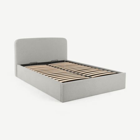 Besley Super Kingsize Bed with Ottoman Storage, Hail Grey