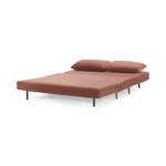 Bessie Large Double Sofa Bed, Blush Pink Velvet