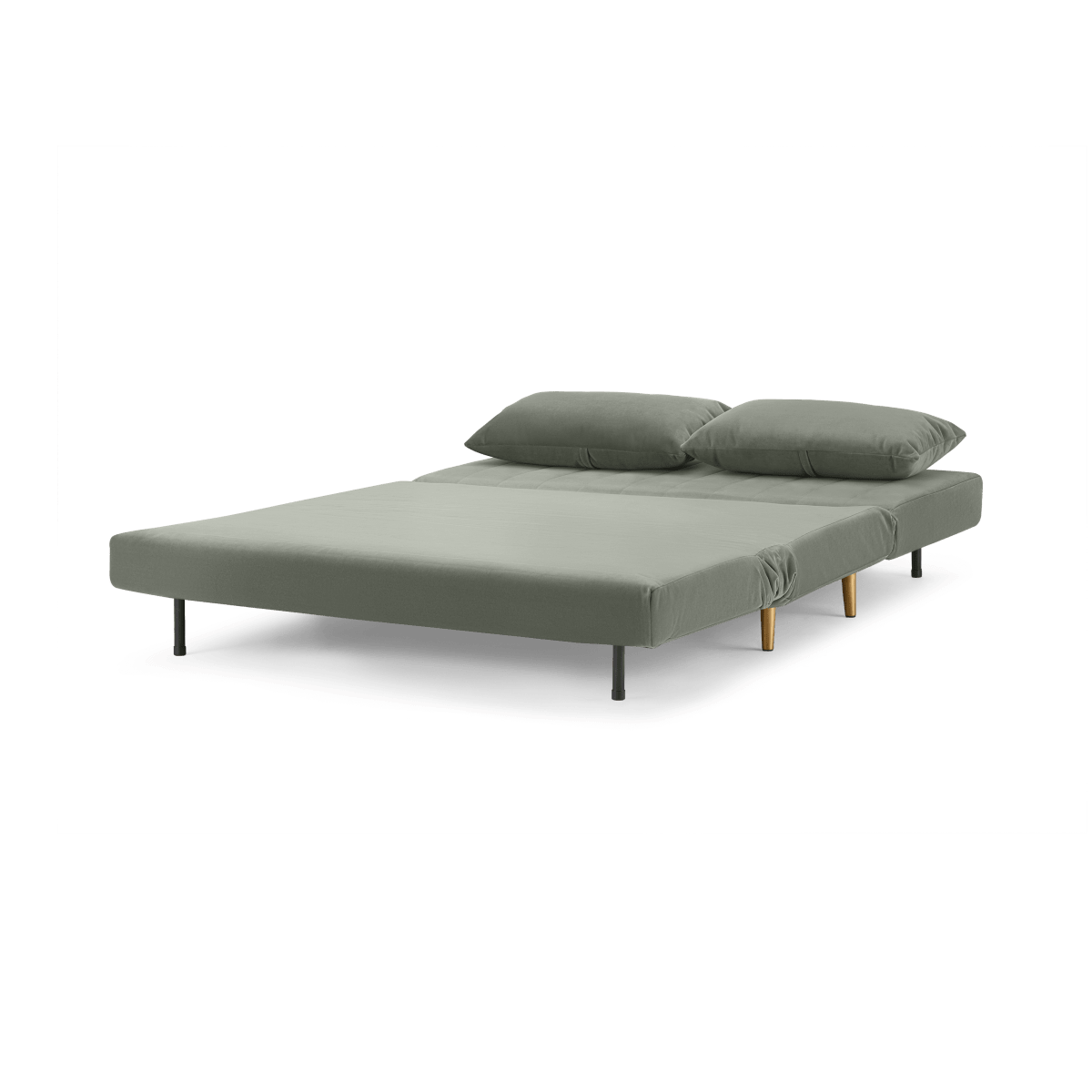 Bessie Large Double Sofa Bed, Sage Green Velvet • Sofas Etc