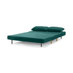 Bessie Large Double Sofa Bed, Seafoam Blue Velvet