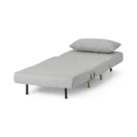 Bessie Single Sofa Bed, Luna Grey Weave