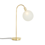 Boll Table Lamp Tall, Brass & Frosted Glass