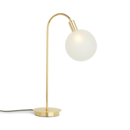 Boll Table Lamp Tall, Brass & Frosted Glass