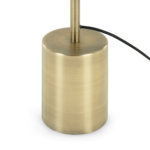 Briz Textured Glass Floor Lamp, Antique Brass & Pink
