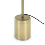 Briz Textured Glass Floor Lamp, Antique Brass & Smoke