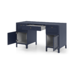 Bromley Wide Desk, Deep Navy & Grey