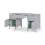 Bromley Wide Desk, Grey & Mint