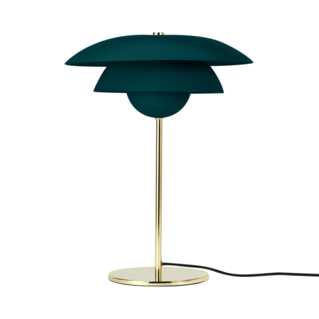 Brunswick Layered Table Lamp, Green & Brass