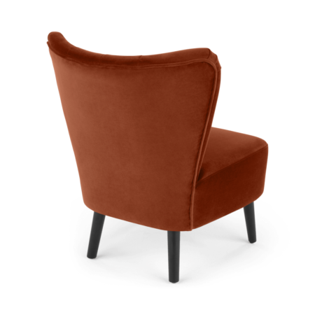 Charley Accent Armchair, Nutmeg Orange Velvet