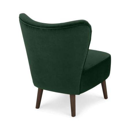 Charley Accent Armchair, Pine Green Velvet