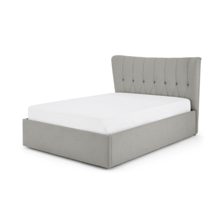 Charley King Size Ottoman Storage Bed, Hail Grey