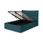 Charley King Size Ottoman Storage Bed, Seafoam Blue Velvet