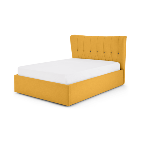 Charley King Size Ottoman Storage Bed, Yolk Yellow