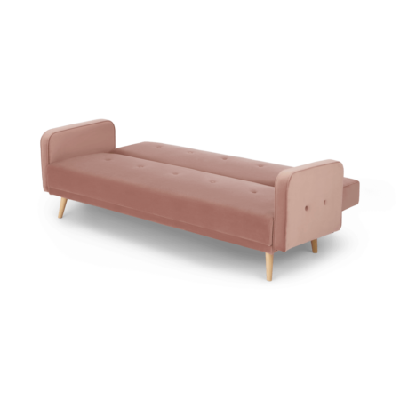 Chou Click Clack Sofa Bed, Velvet Vintage Pink