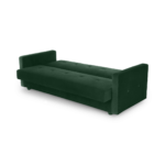 Chou Click Clack Sofa Bed with Storage, Velvet Pine Green