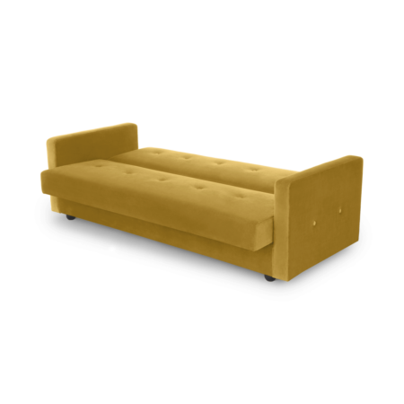 Chou Click Clack Sofa Bed with Storage, Vintage Gold Velvet