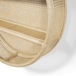 Clare Round Shelves, 80cm, Natural Rattan