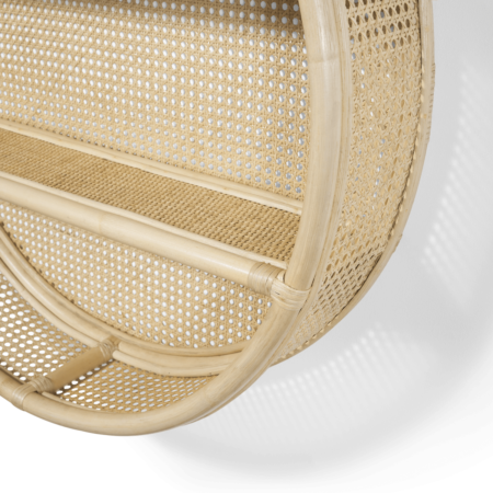 Clare Round Shelves, 80cm, Natural Rattan