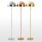 Collet Dome Floor Lamp, Brass