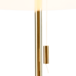Collet Dome Table Lamp, Brass & Opal Glass