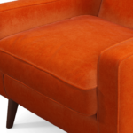 Content by Terence Conran Tobias, Armchair, Plush Paprika Velvet, Dark Wood Leg