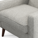 Content by Terence Conran Tobias, Armchair, Textured Weave Grey, Dark Wood Leg