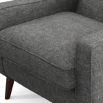 Content by Terence Conran Tobias, Armchair, Textured Weave Slate, Dark Wood Leg